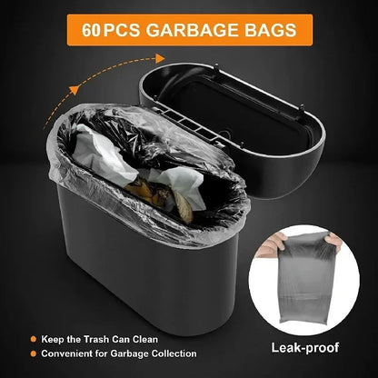 Organizador universal para coche, cubo de basura colgante, caja de almacenamiento para basura, ABS, cuadrado, 6 unidades