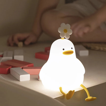 Cute Axolotl Night Light for Kids Bedroom Rabbit Animal Silicone Nursery Sleeping Lamp Touch Control Nightlights For Baby Gifts