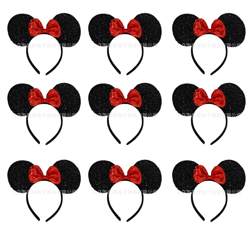 12 diademas con orejas de ratón para mujer y niña, venta al por mayor, para el pelo, para fiesta, cosplay, lazos, accesorios para el cabello de moda.