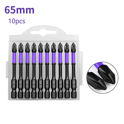 Non-Slip Impact Batch Head Strong Magnetic Cross High Torque Hardness Screw Waterproof Ph2 Screwdriver Bits Set