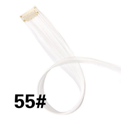 Extensiones de cabello Alileader con clip, 57 colores, ombré, liso, postizos con clip, piezas de cabello Faber de alta temperatura