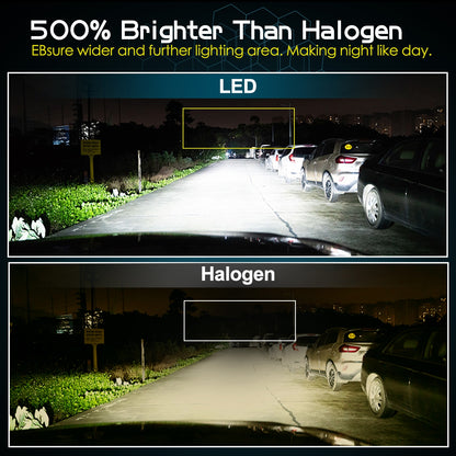 Bombilla LED H7 Canbus 360 6000K para faros delanteros de coche, H1, H11, H8, HB3, 9005, HB4, 9006, 9012, HIR2, 12 lados, CSP, 25000LM, luz alta/baja