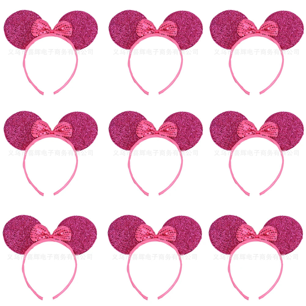 12 diademas con orejas de ratón para mujer y niña, venta al por mayor, para el pelo, para fiesta, cosplay, lazos, accesorios para el cabello de moda.