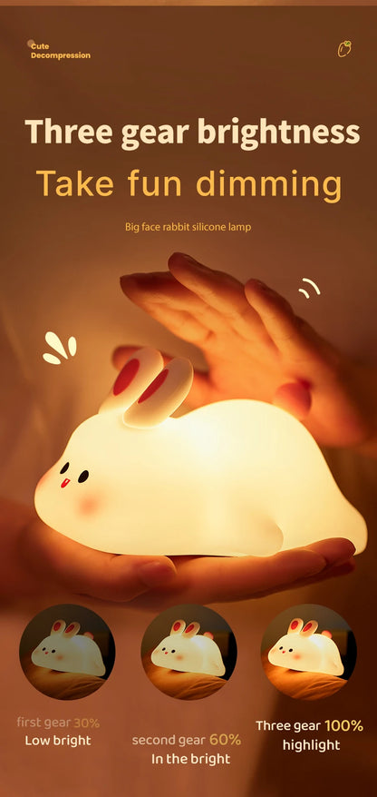 LED Night Light for Kids Squishy Novelty Lamp 3 Level Dimmable Nursery Nightlight for Breastfeeding Toddler Baby Home Decor