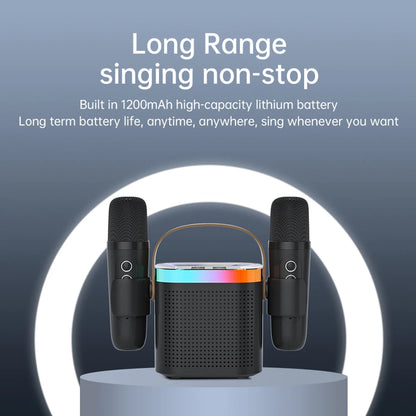 TANALAZ K8 Karaoke Machine Portable Bluetooth 5.1 PA Speaker System with 1-2 Wireless Microphones Home Family Singing Child  Gif
