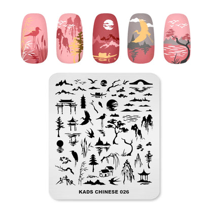 Nail Stamping Plates Sun Moon Stars Pattern Design Nail Art Image Template Stainless Steel Printing Plate for DIY Nails