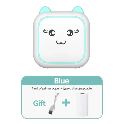 Portable Mini Thermal Photo Printer Cordless Label Printer Rechargeable Design Compact for Text Photos and Symbols for Printing