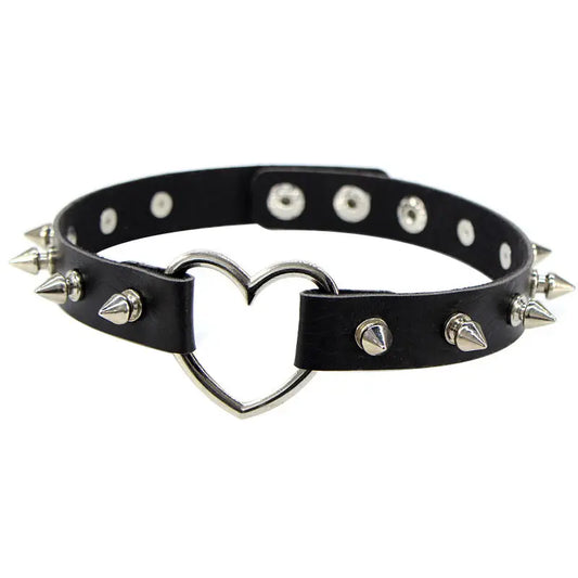 Sexy Spike Punk Collar Leather Choker Necklace Bondage Goth Jewelry Women Party Club Gothic Necklace Accessories Festival Choker