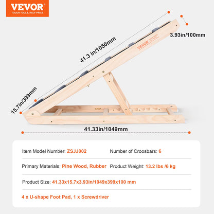 Dog Ramp Folding Ladder Anti-Slip High Adjustable Wooden Pet Ramp Removable for Small Old Dog Climbing Stairs Sofa Car