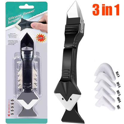 Caulking Tool Glass Glue Angle Scraper Tools Caulk Cement Scraper Silicone Sealant Remover Shovel Floor Cleaning Kitchen Window