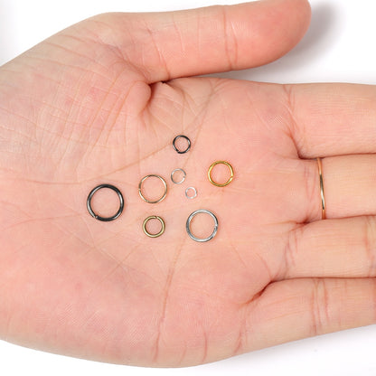 Lote de 200 unidades de anillos de salto de círculo abierto, venta al por mayor, para collares, pulseras, pendientes, colgantes, conectores, accesorios para manualidades de joyería.