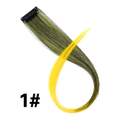 Extensiones de cabello Alileader con clip, 57 colores, ombré, liso, postizos con clip, piezas de cabello Faber de alta temperatura