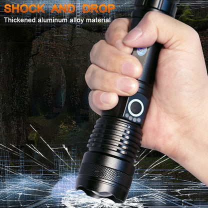 Most Powerful xhp50 LED Flashlight usb Rechargeable 18650 Zoom Aluminum Alloy led torch Best Camping, Outdoor &amp; Emergency use