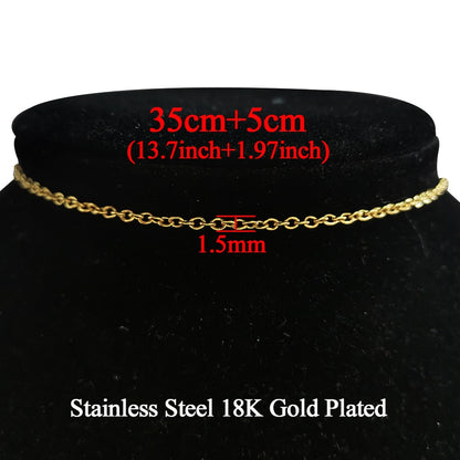 Gargantilla de serpiente de acero inoxidable de 35+5 cm, color dorado y plateado, de alta calidad, para mujer, 2019