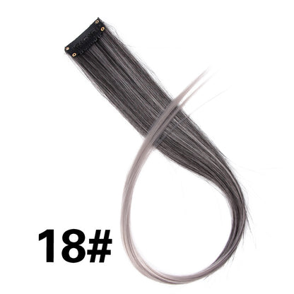 Extensiones de cabello Alileader con clip, 57 colores, ombré, liso, postizos con clip, piezas de cabello Faber de alta temperatura