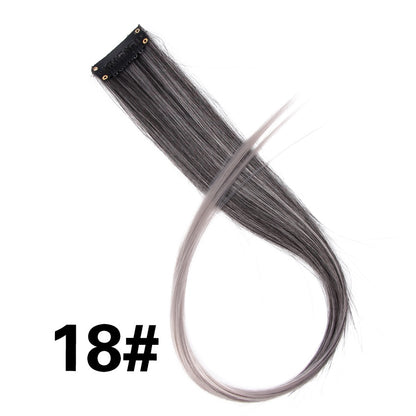 Extensiones de cabello Alileader con clip, 57 colores, ombré, liso, postizos con clip, piezas de cabello Faber de alta temperatura