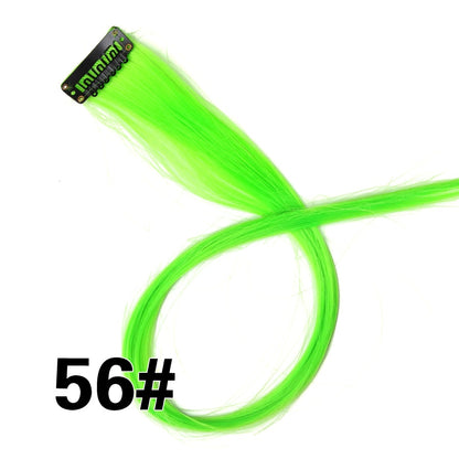 Extensiones de cabello Alileader con clip, 57 colores, ombré, liso, postizos con clip, piezas de cabello Faber de alta temperatura