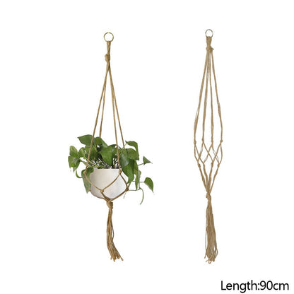 花边手工植物吊篮花盆架阳台悬挂装饰打结吊绳家居花园用品