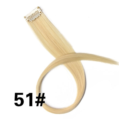 Extensiones de cabello Alileader con clip, 57 colores, ombré, liso, postizos con clip, piezas de cabello Faber de alta temperatura