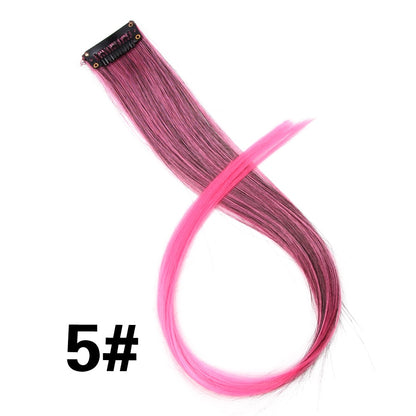 Extensiones de cabello Alileader con clip, 57 colores, ombré, liso, postizos con clip, piezas de cabello Faber de alta temperatura