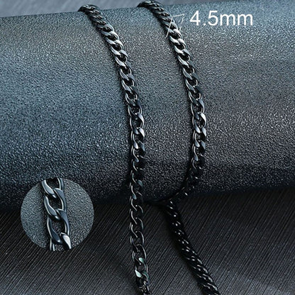 Collar de cadena de eslabones cubanos Vnox para hombre, de acero inoxidable, color dorado y negro, gargantilla masculina, joyería, regalos para él