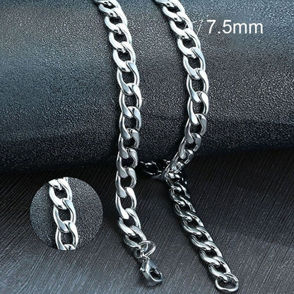 Collar de cadena de eslabones cubanos Vnox para hombre, de acero inoxidable, color dorado y negro, gargantilla masculina, joyería, regalos para él