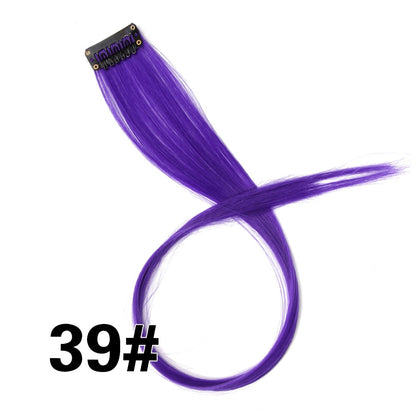Extensiones de cabello Alileader con clip, 57 colores, ombré, liso, postizos con clip, piezas de cabello Faber de alta temperatura