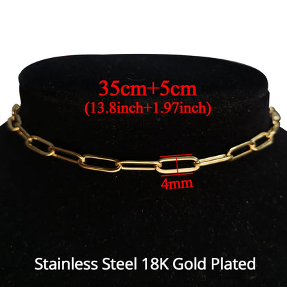 Gargantilla de serpiente de acero inoxidable de 35+5 cm, color dorado y plateado, de alta calidad, para mujer, 2019
