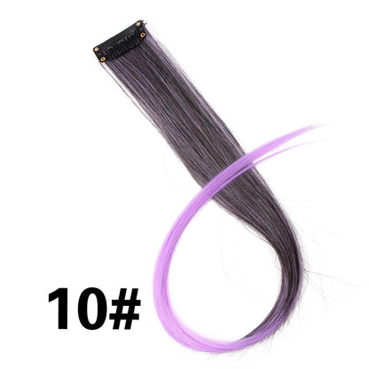 Extensiones de cabello Alileader con clip, 57 colores, ombré, liso, postizos con clip, piezas de cabello Faber de alta temperatura