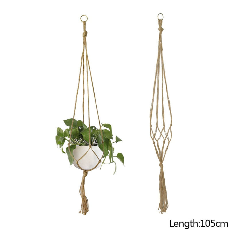 花边手工植物吊篮花盆架阳台悬挂装饰打结吊绳家居花园用品