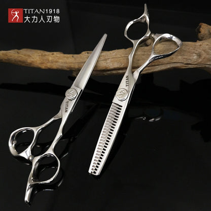 Tijeras de peluquería profesionales Titan de 6 pulgadas con corte bien para el cabello