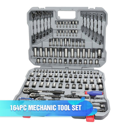 Juego de herramientas WORKPRO, herramientas manuales para reparación de automóviles, llave de carraca, juego de vasos, kits profesionales de herramientas para reparación de bicicletas y automóviles.