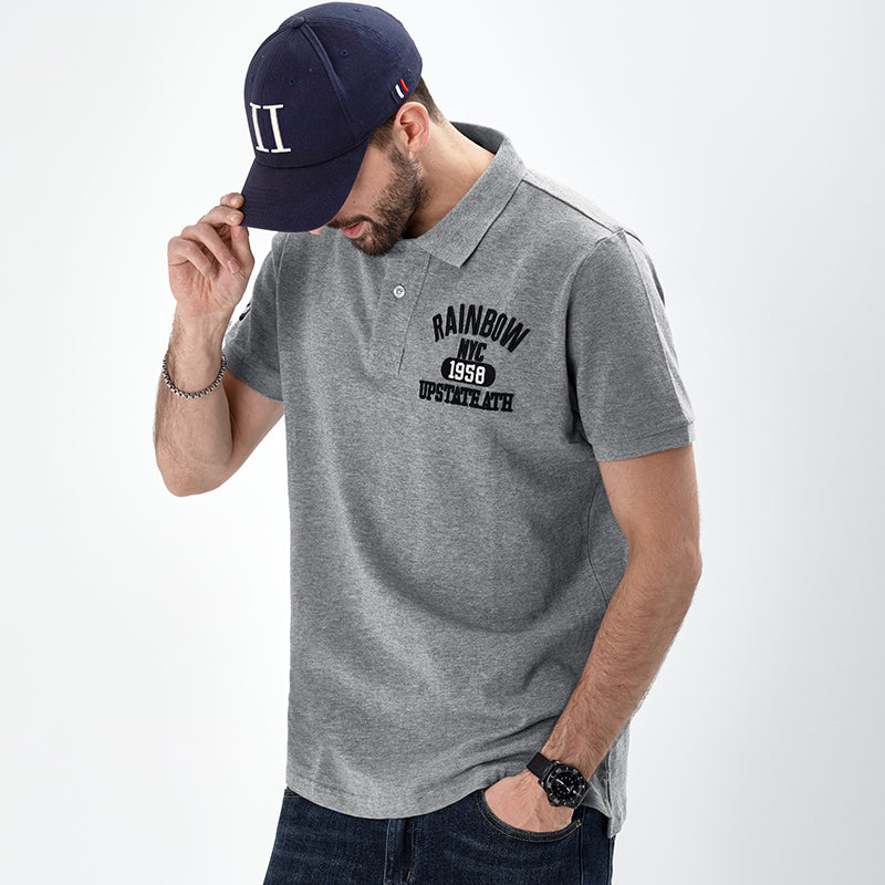 Island Summer American Style Short-Sleeved Polo Shirt Lapel T-shirt