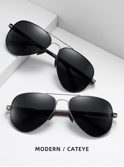 BARCUR 偏光男士太阳镜 飞行员太阳镜 男士配件 驾驶钓鱼徒步眼镜 Oculos Gafas De Sol