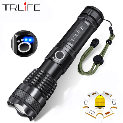 Most Powerful xhp50 LED Flashlight usb Rechargeable 18650 Zoom Aluminum Alloy led torch Best Camping, Outdoor &amp; Emergency use