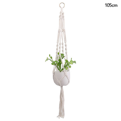 花边手工植物吊篮花盆架阳台悬挂装饰打结吊绳家居花园用品