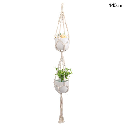 花边手工植物吊篮花盆架阳台悬挂装饰打结吊绳家居花园用品