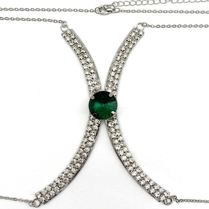 Sujetador de moda con soporte para el pecho verde, lencería sexy para mujer, sujetador de cristal, sujetador exótico para discoteca, DJ, sujetador tipo bralette