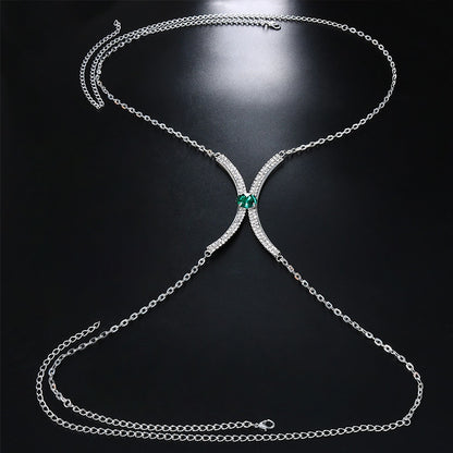 Sujetador de moda con soporte para el pecho verde, lencería sexy para mujer, sujetador de cristal, sujetador exótico para discoteca, DJ, sujetador tipo bralette