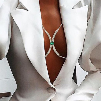 Sujetador de moda con soporte para el pecho verde, lencería sexy para mujer, sujetador de cristal, sujetador exótico para discoteca, DJ, sujetador tipo bralette