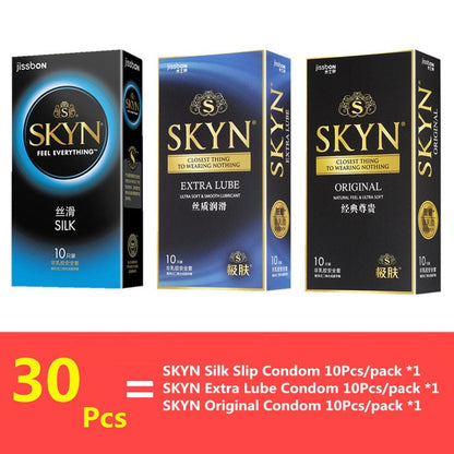 Jissbon SKYN Condom Soft Skinfeel Latex/Non-Latex Condom Penis Sleeve Sex Products Intimate Goods Lubricant Condoms for Men