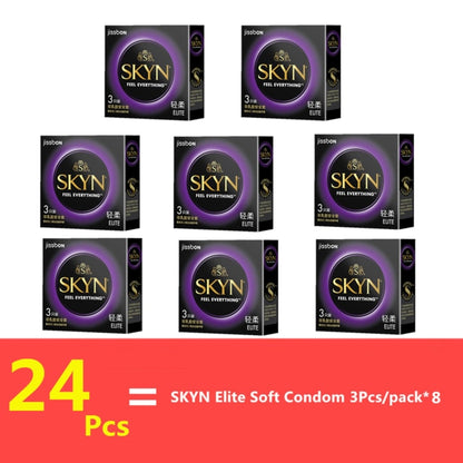 Jissbon SKYN Condom Soft Skinfeel Latex/Non-Latex Condom Penis Sleeve Sex Products Intimate Goods Lubricant Condoms for Men