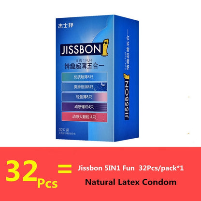 Jissbon SKYN Condom Soft Skinfeel Latex/Non-Latex Condom Penis Sleeve Sex Products Intimate Goods Lubricant Condoms for Men