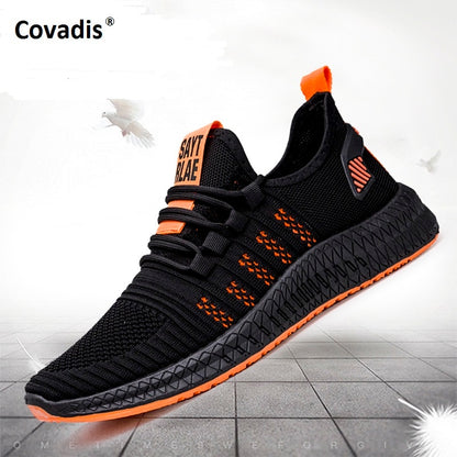 Zapatillas de deporte de moda ligeras para hombre, zapatos casuales, transpirables, con cordones, para caminar